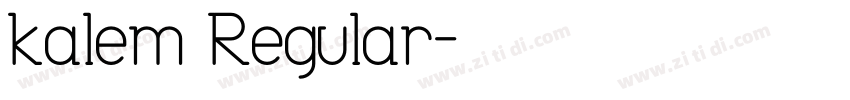 kalem Regular字体转换